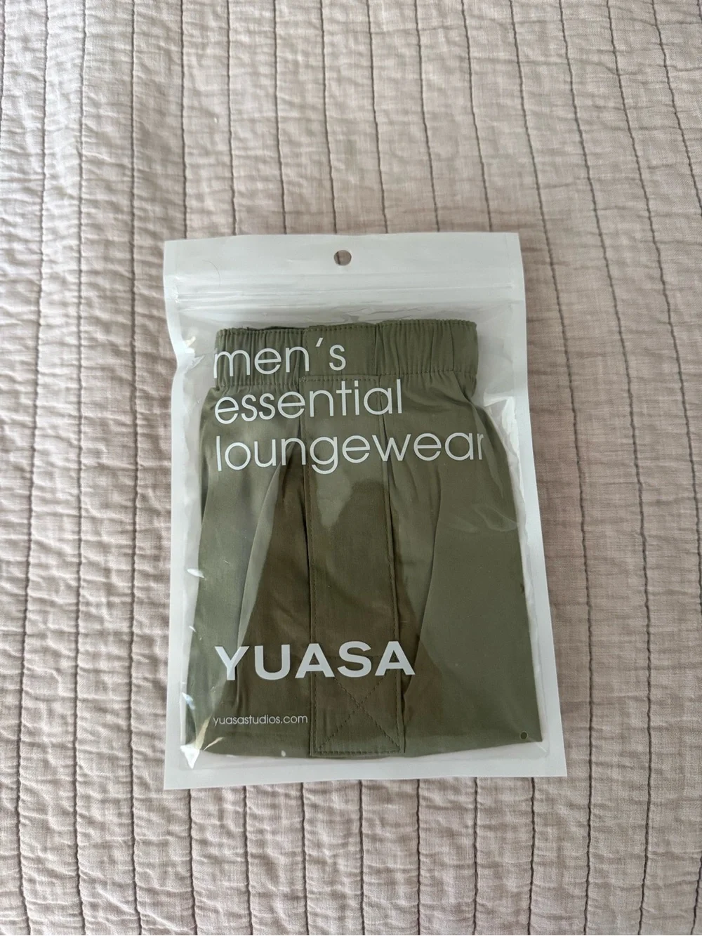 NWT Yuasa Short-Cut Cotton Boxer Olive Green in M